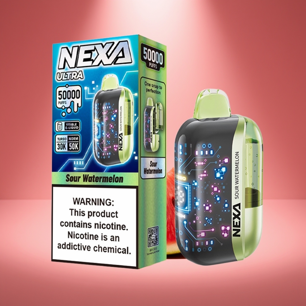 NEXA Ultra 50K Disposable Vape Sauermelone mit 20ml Kapazität und 50000 Puffs