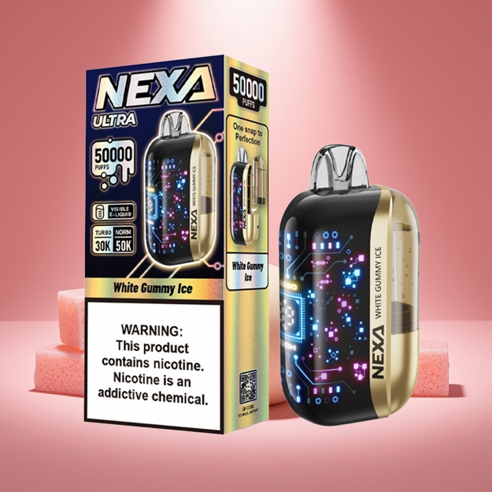 NEXA Ultra 50K Disposable Vape Weiße Gummibärchen Eis 20ml 50000 Puffs