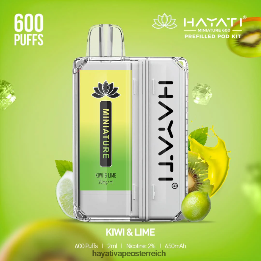 Hayati Amazon Österreich - Hayati Miniature 600 Pod-Kits Kiwi und Limette PZRL6R38