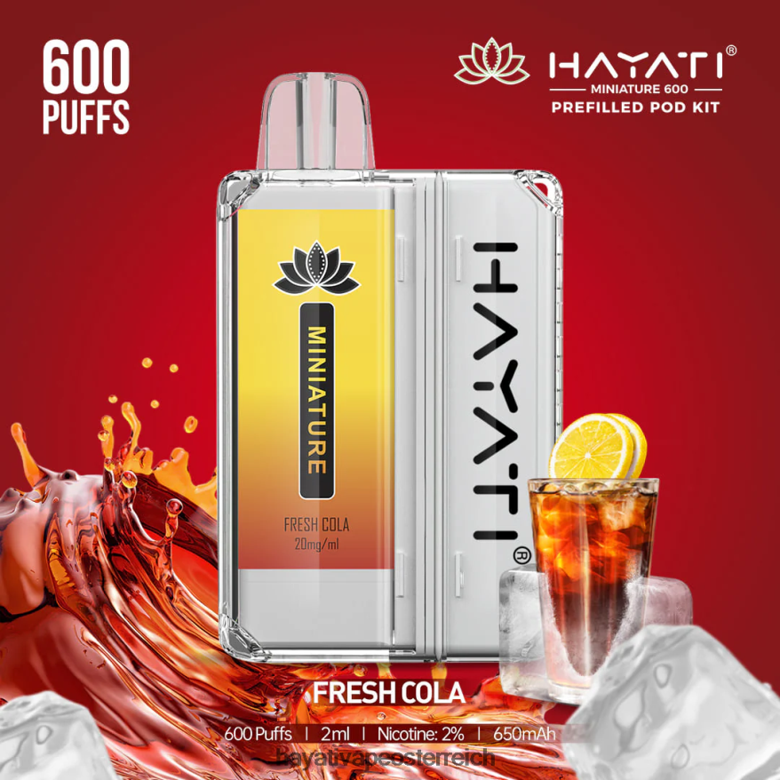 Hayati Flavour List - Hayati Miniature 600 Pod-Kits frische Cola PZRL6R35