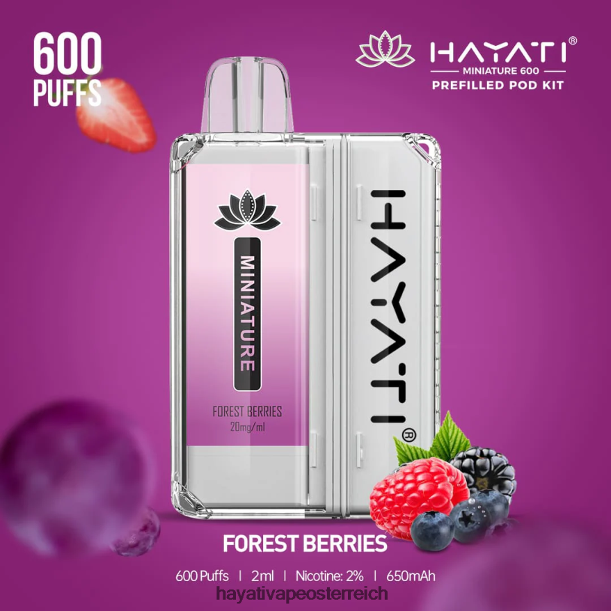 Hayati Flavours - Hayati Miniature 600 Pod-Kits Waldbeeren PZRL6R34