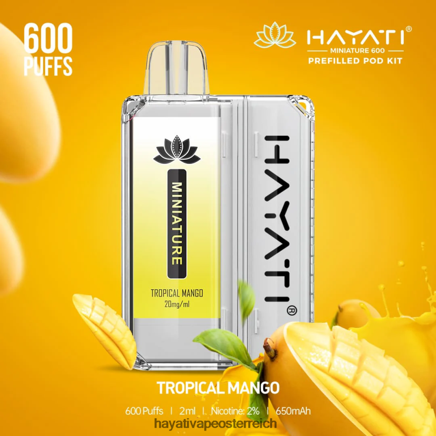 Hayati Price Österreich - Hayati Miniature 600 Pod-Kits tropische Mango PZRL6R49