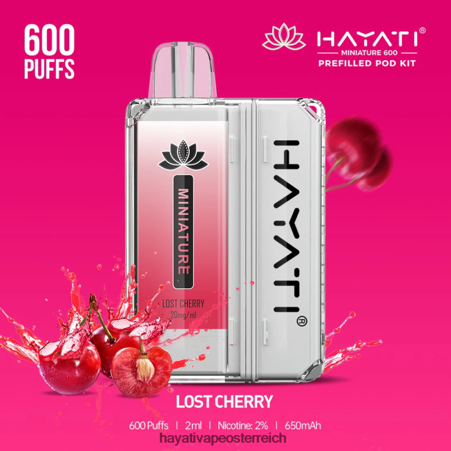 Hayati Vape Flavours - Hayati Miniature 600 Pod-Kits verlorene Kirsche PZRL6R40