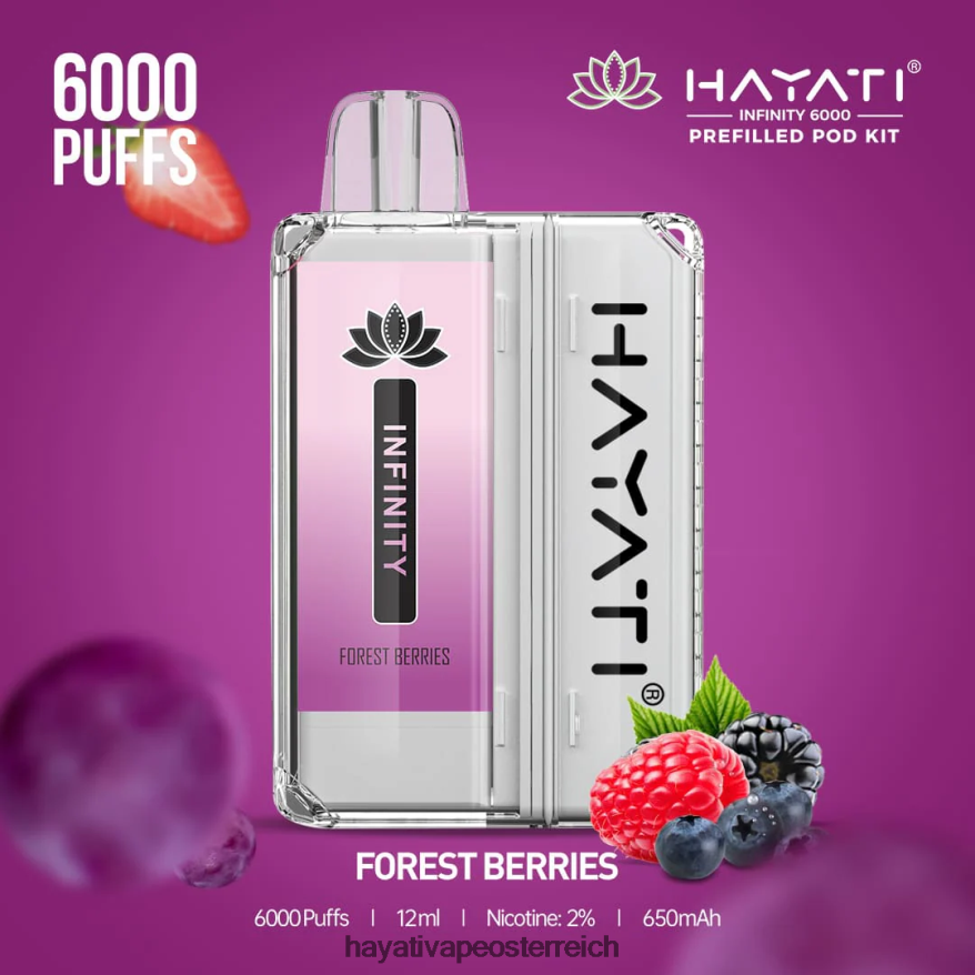 Hayati Amazon Österreich - Hayati Infinity 6000 Pod-Kits Waldbeeren PZRL6R148