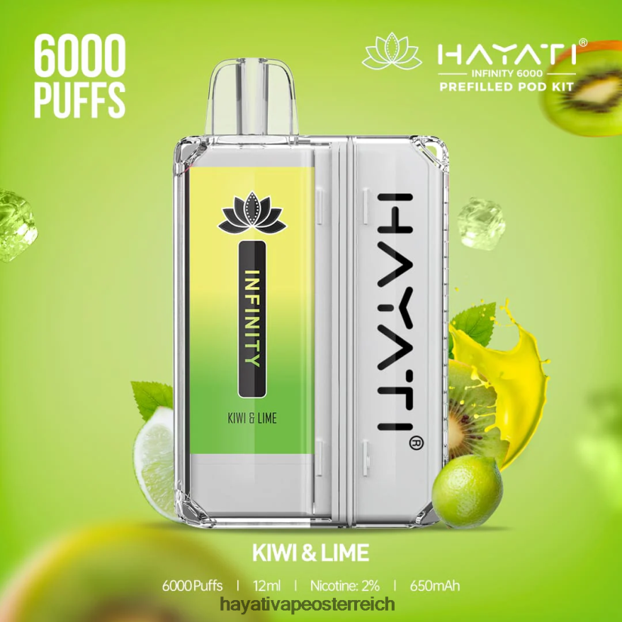 Hayati Wien - Hayati Infinity 6000 Pod-Kits Kiwi und Limette PZRL6R152