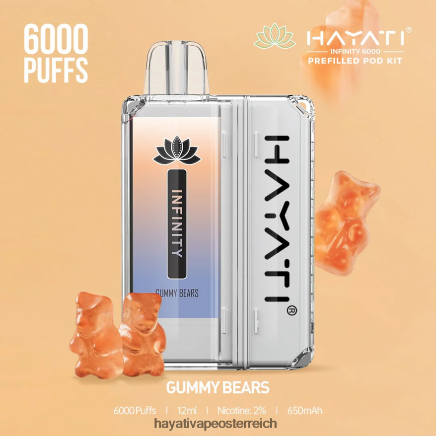 Hayati Österreich - Hayati Infinity 6000 Pod-Kits Gummibärchen PZRL6R151